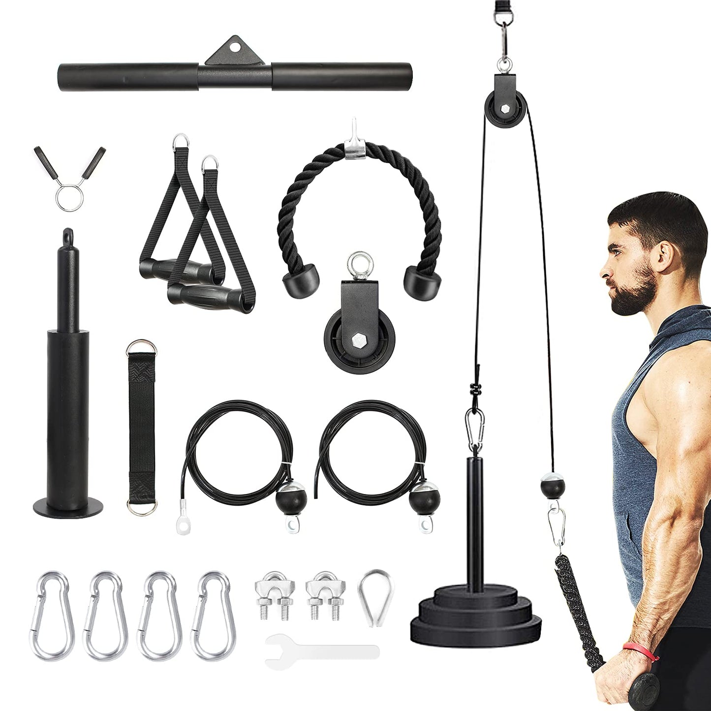 Accessoire Fitness à Poulie – Corde de Tirage pour Entraînement Complet